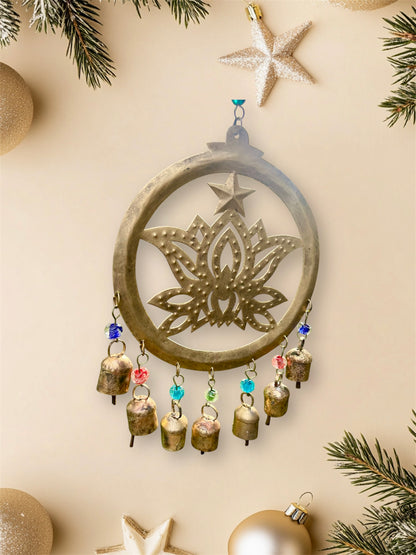 Lotus Wind Chime with Star