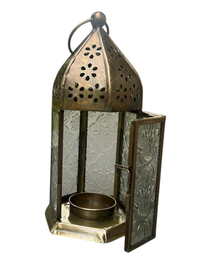 Brass Glass Candle Holder