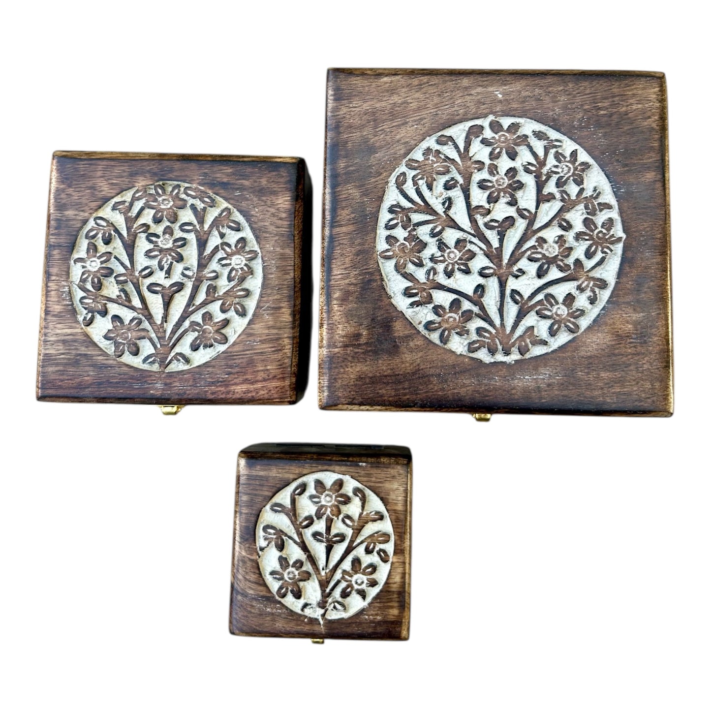 Wooden Tree Box With a Latch