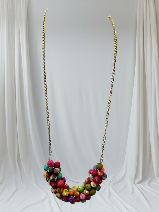 Color Burst Cluster Necklace