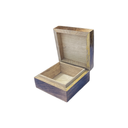 Carved Wood Tree Box