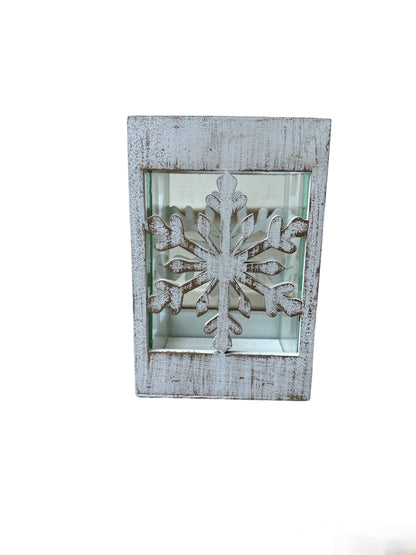 Snowflake Cutout Candle Holder